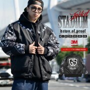 【予約早割】スタジャン スタジアムジャンパー メンズ 中綿ダウン オーバーサイズ ペイズリー柄切り替え 大きいサイズ おしゃれ ブランド DOP B系 ファッション dpjt085