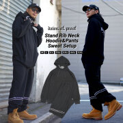 オーバーサイズ スタンドカラー スウェット セットアップ メンズ 裏毛 スエット ジャージ 上下 パーカー パンツ 大きいサイズ おしゃれ ブランド DOP 秋冬 dpst191
