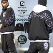 オーバーサイズ スウェット セットアップ メンズ 裏毛 ロゴ刺繍 スエット ジャージ 上下 フットボールシャツ パンツ 大きいサイズ おしゃれ ブランド DOP 秋冬 dpst203