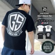 (メール便送料無料)Tシャツ メンズ 半袖 GSロゴバックプリント 大きいサイズ DOP B系 ストリート ファッション dptt101