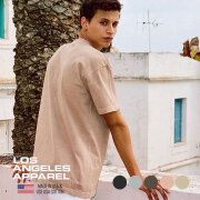 LOS ANGELES APPAREL ロサンゼルスアパレル Tシャツ メンズ レディース 6.5オンス ピグメント クルーネックTシャツ 1801GD ゆったり おしゃれ 無地 ブランド latt002