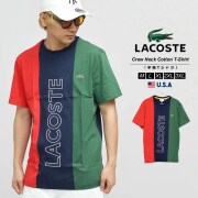 LACOSTE ラコステ Tシャツ メンズ 半袖 Men's Branded Crew Neck Cotton T-Shirt TH2054 USA企画 lctt026