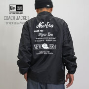 ニューエラ コーチジャケット アーカイブロゴ メンズ アウター NEW ERA COACH JAKCKET ARCHIVE LOGO ブラック nejdp1002