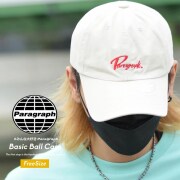 Paragraph パラグラフ キャップ 帽子 メンズ レディース ロゴ刺繍 ブランドBasic Ball Cap No.23 ベージュ paragraph034