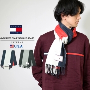 トミーヒルフィガー TOMMY HILFIGER マフラー スカーフ OVERSIZED FLAG YARN DYE SCARF メンズ レディース カジュアル ブランド USAモデル バレンタイン ギフト tmat020