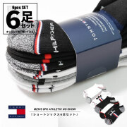 TOMMY HILFIGER トミーヒルフィガー ショートソックス 靴下 メンズ 6足組 6足セット おしゃれ ブランド 6PK SOLID ATHLETIC NO SHOW USA企画 tmat037