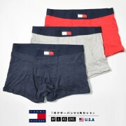 トミーヒルフィガー TOMMY HILFIGER ボクサーパンツ ボクサーブリーフ メンズ 下着 3枚セット 3枚組 3P 前閉じ ブランド おしゃれ かっこいい USA企画 09T4010 tmat038