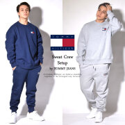 TOMMY HILFIGER トミーヒルフィガー スウェットセットアップ メンズ 裏起毛 トレーナー×スウェットパンツ 上下セット TMPT017×TMDT010 tmst003