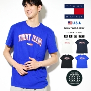 TOMMY HILFIGER トミーヒルフィガー Tシャツ メンズ レディース 半袖 カレッジロゴ ゆったり 大きめ TJ ARCHED FLAG TEE USA企画 tmtt044