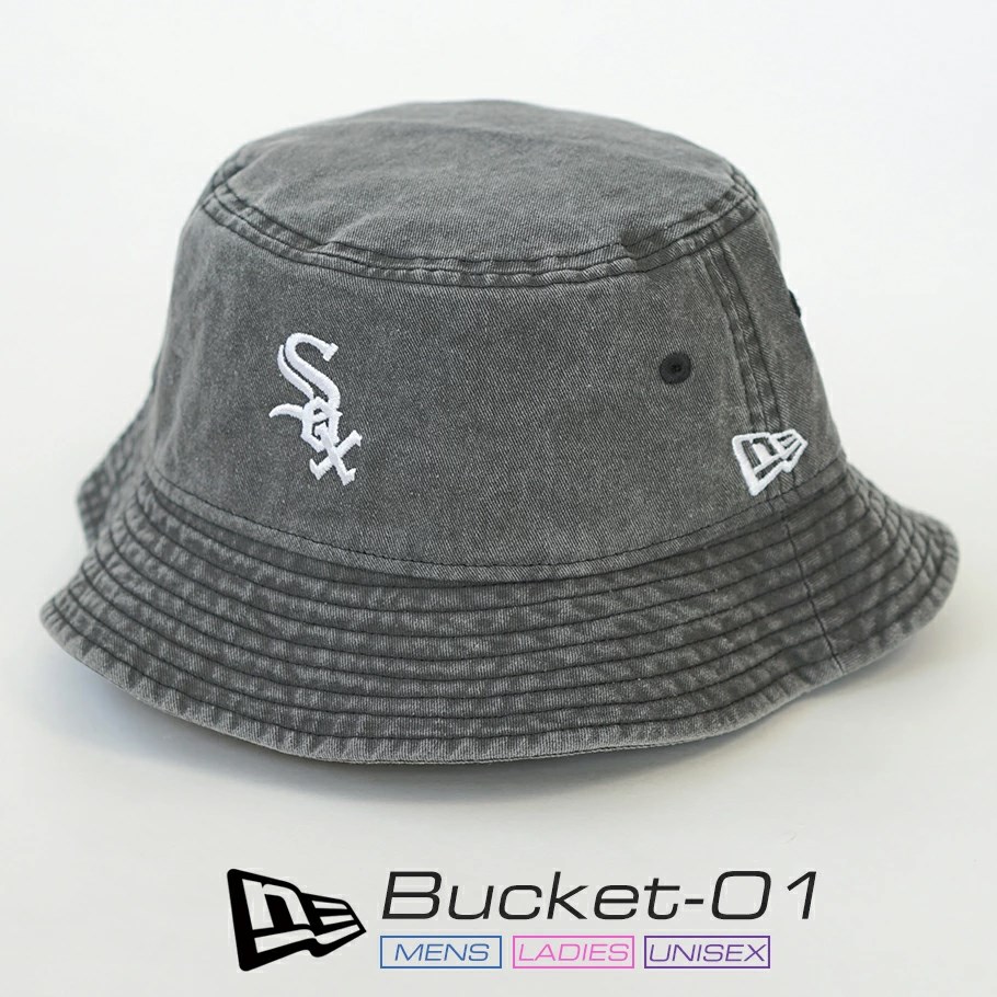 NEW ERA ニューエラ バケットハット BUCKET01 バケット01 Acid Wash MLB シカゴ・ホワイトソックス アシッド