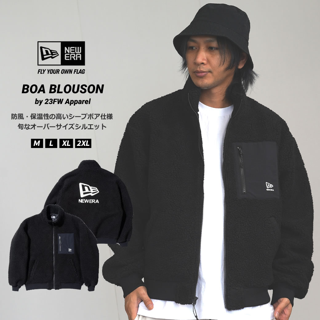 ニューエラ ボアブルゾン メンズ アウター NEW ERA Boa Blouson ブラック 13755453 nejdp1003