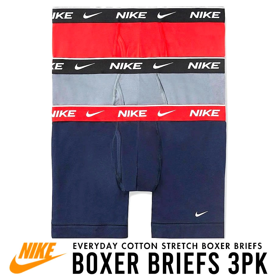 Nike ナイキ ボクサーパンツ メンズ アンダーウェア 下着 3枚組 灰 紺 赤 Usaモデル Everyday Cotton Stretch Boxer Briefs 3 Pack Ke1107 ファッション メンズ カジュアル ストリート系 B系ファッション 通販 Nike ナイキ ボクサーパンツ メンズ アンダーウェア 下着 3枚組 灰 紺 赤 Usaモデル Everyday Cotton Stretch Boxer Briefs 3 Pack Ke1107 ファッション メンズ カジュアル ストリート系 B系ファッション 通販