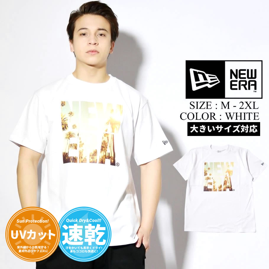 ニューエラ New Era 速乾tシャツ メンズ 半袖 Uvカット 紫外線対策 パフォーマンスtシャツ ランドスケープ スクエアニューエラ ホワイト 21 春夏 新作 ファッション メンズ カジュアル ストリート系 B系ファッション 通販