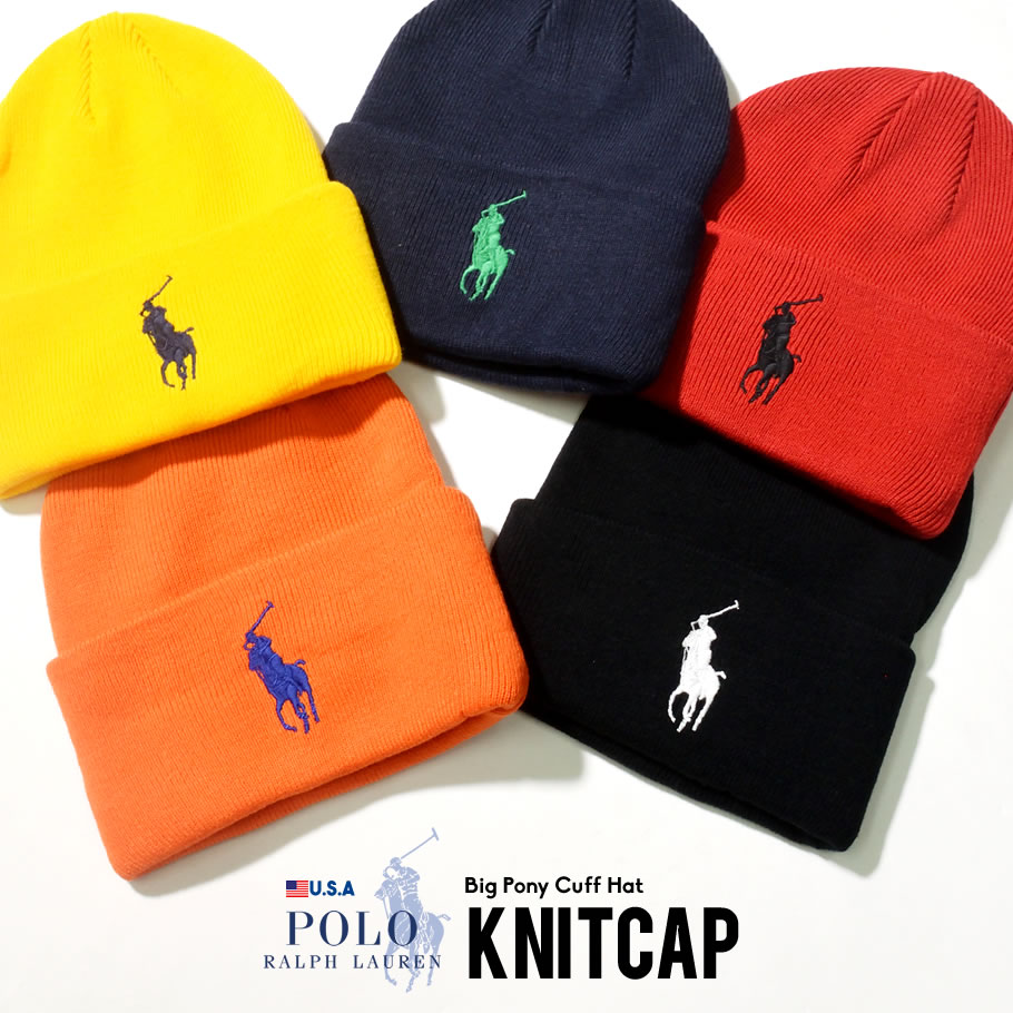 ポロラルフローレン Polo Ralph Lauren ニット帽 ニットキャップ メンズ レディース ポニーロゴ刺繍 ブランド PONY CUFF HAT 秋冬 新作