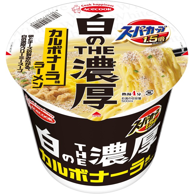 スーパーカップ1.5倍 白のTHE濃厚 カルボナーラ味ラーメン 12食