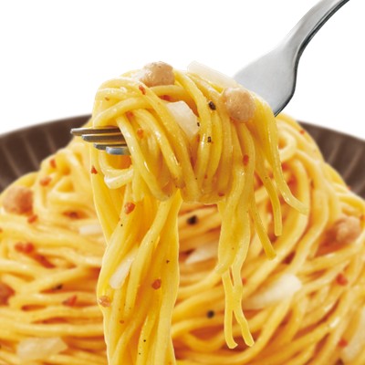 【調理イメージ】パスタdeモッチッチ　カルボナーラ風