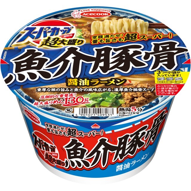 スーパーカップ超大盛り 魚介豚骨醤油ラーメン