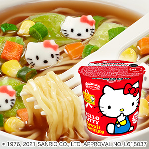 ハローキティｋａｗａｉｉヌードル しょうゆ味１２食 ケース販売