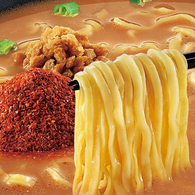 【調理イメージ】麺欲ハンター　濃辛魚介豚骨ラーメン　大盛り