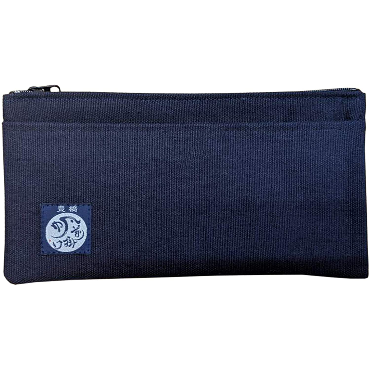 UPCYCLE　豊橋産 帆布マルチポーチ 通帳入れ 約21.5×10.5cm 帆前掛け生地仕様