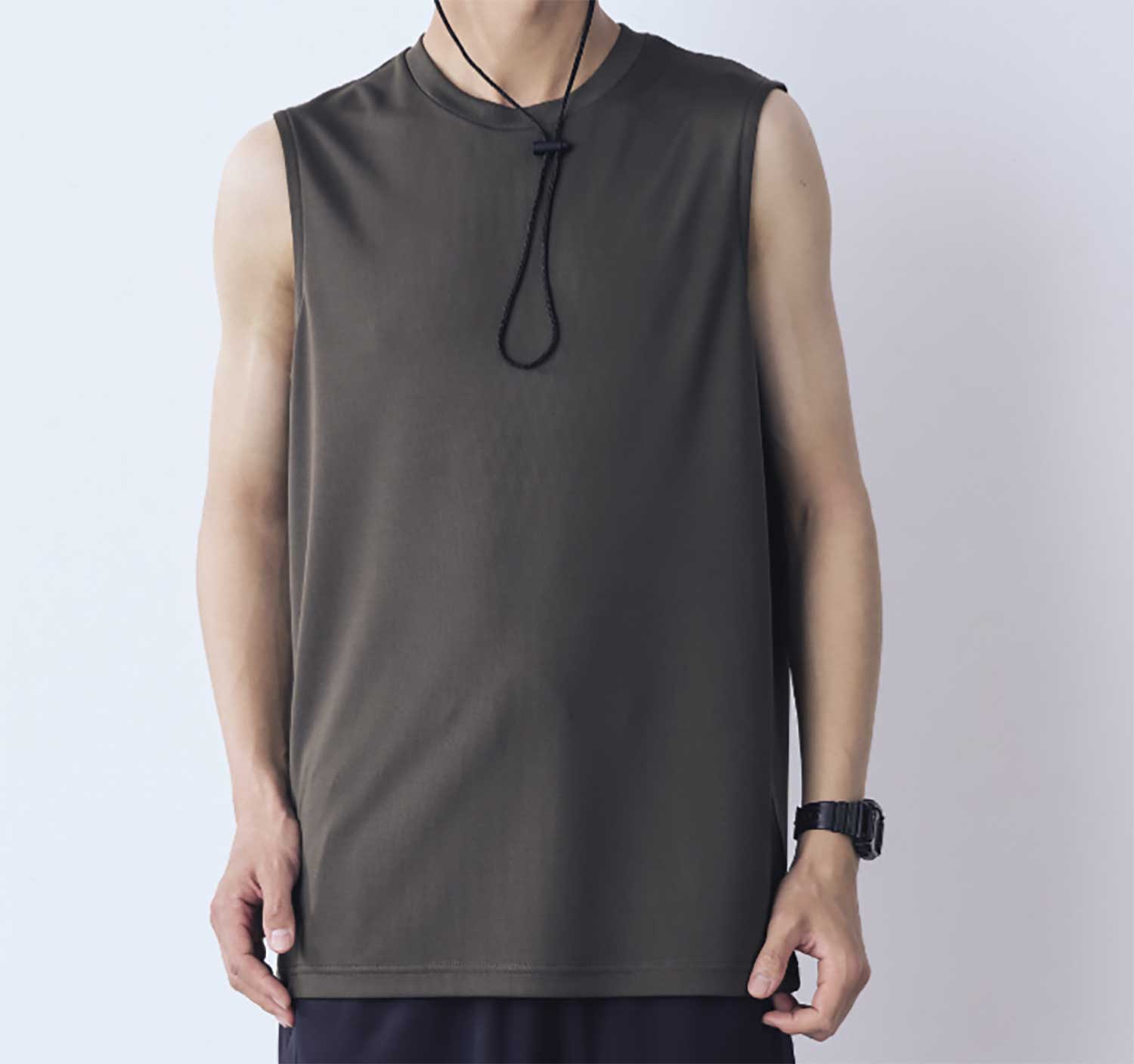 【LIFEMAX】ノースリーブTシャツ（ポリジン加工） [MS1165]