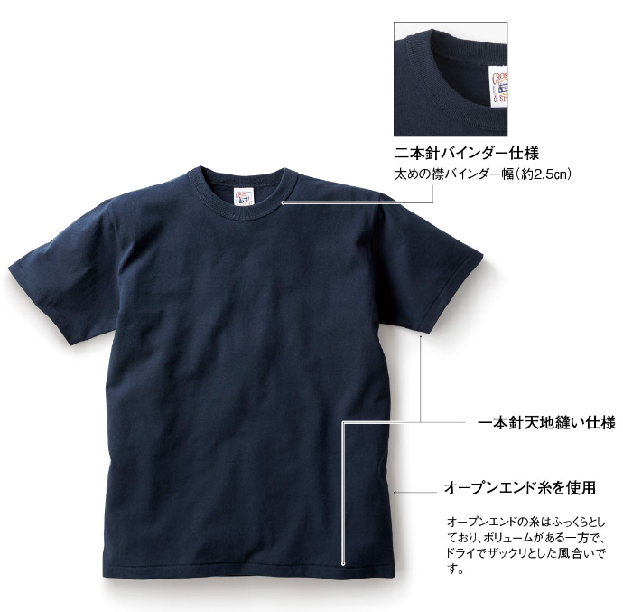 【TRUSS】オープンエンド マックスウェイト バインダーネックTシャツ [OE1118]