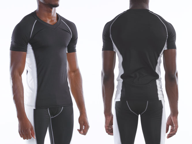 【Wundou】 Vネックインナーシャツ 半袖 #P7030