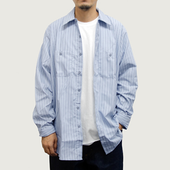 【RED KAP】4.25ozワークシャツ長袖ストライプ