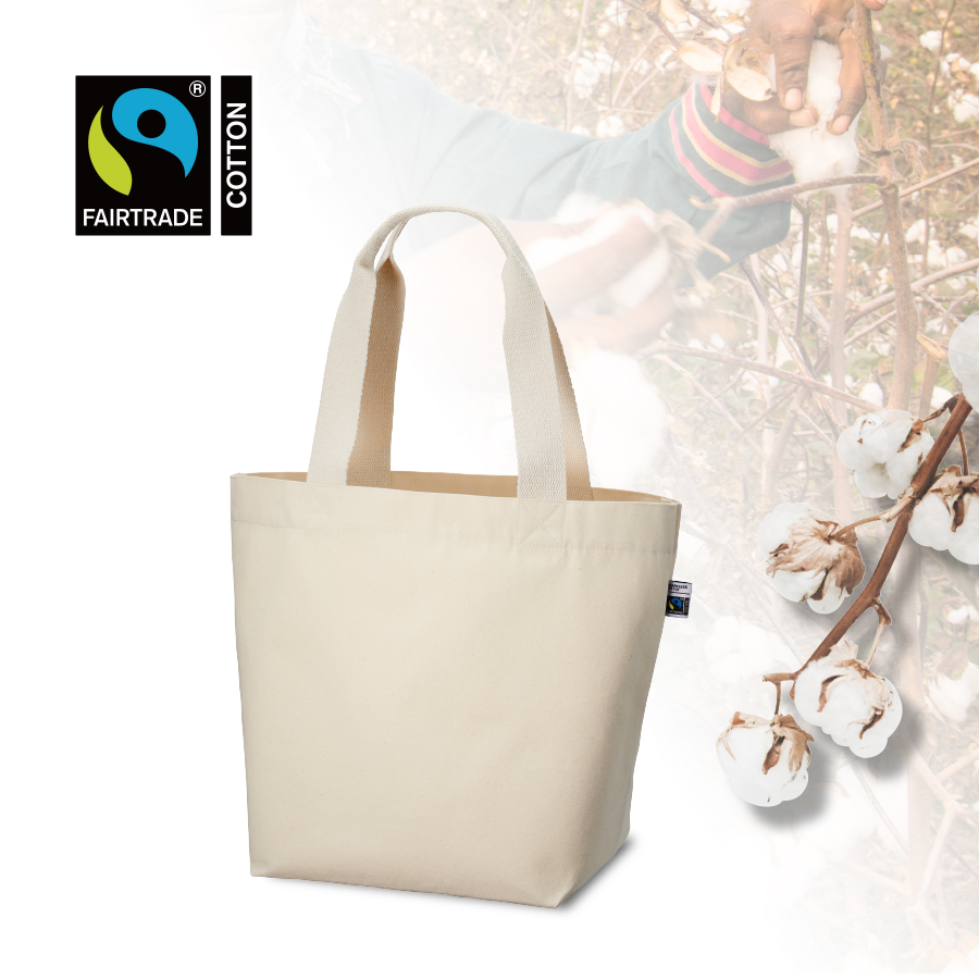 【MarklessStyle】フェアトレードコットンキャンバストート（M） ナチュラル [TF-0004]