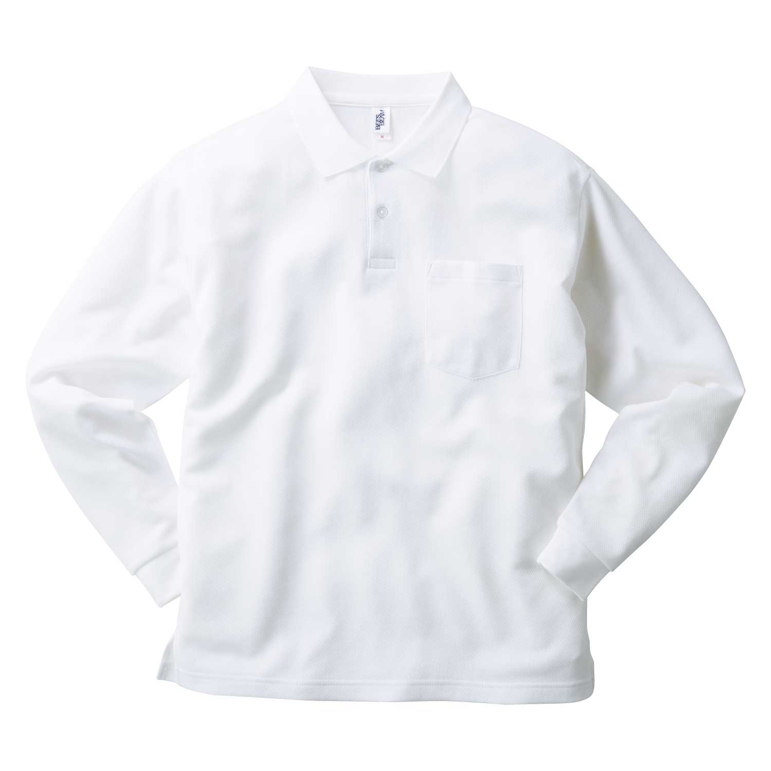 【TRUSS】ポケット付き 長袖 アクティブ ポロシャツ [APL-269]