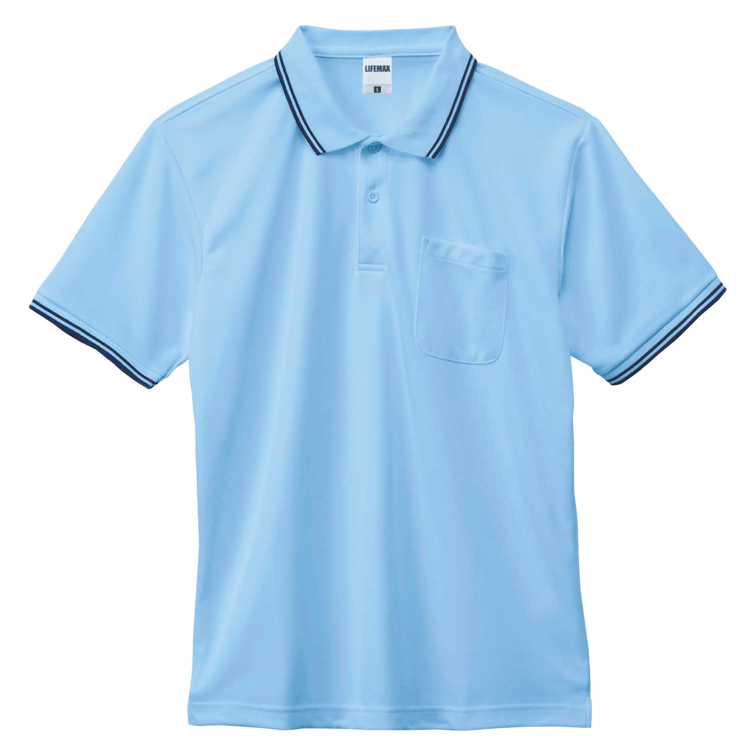 【LIFEMAX】ライン入りベーシックドライポロシャツ  [MS3112]