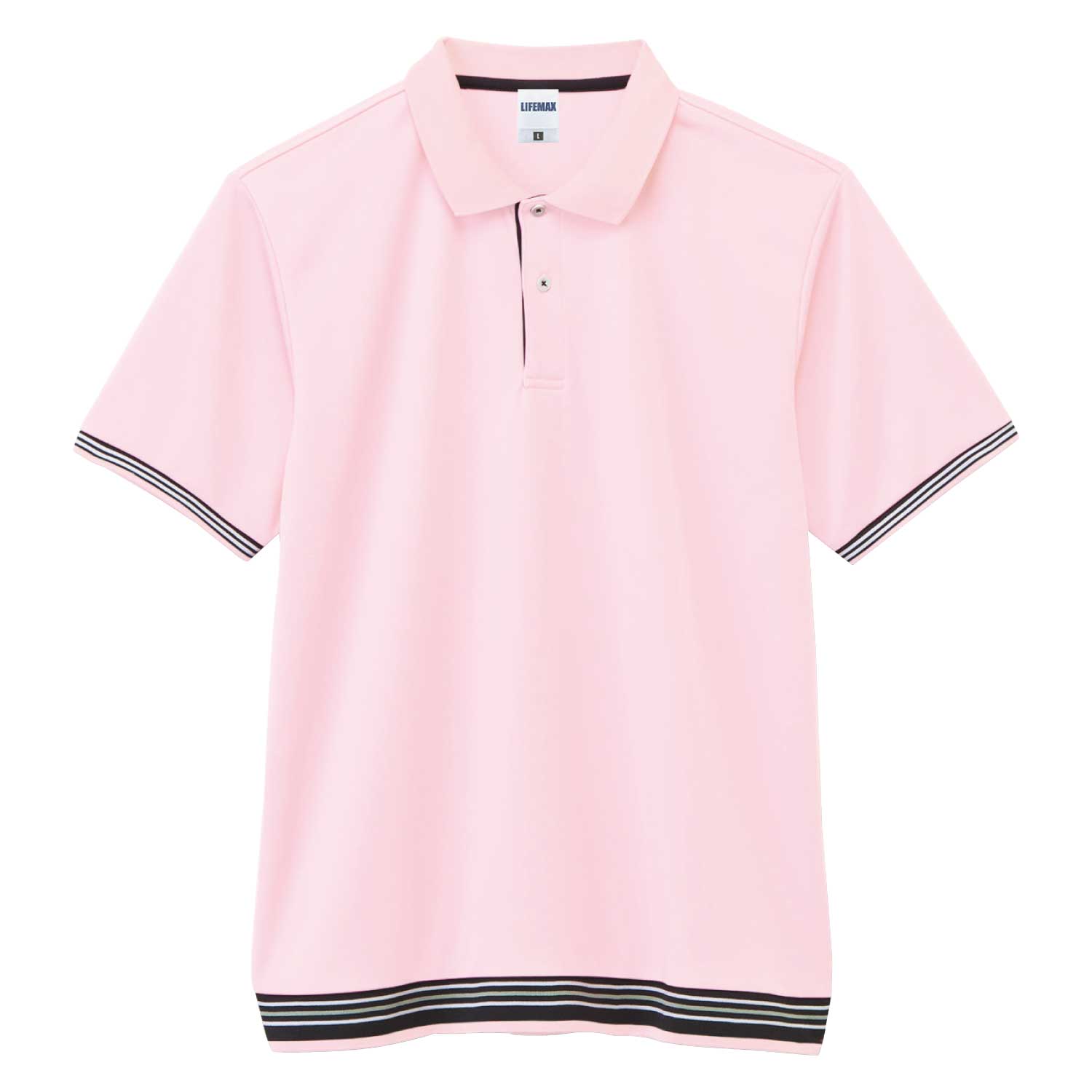 【LIFEMAX】裾ラインリブポロシャツ  [MS3117]