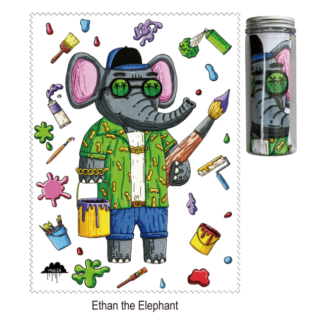 04Ethan-the-Elephant　 転写クロスMULGA（モルガ）大判