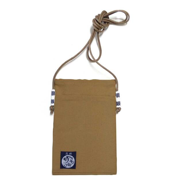 【UPCYCLE】帆前掛け生地 スマホショルダー 商品サイズ: 12.5×18.5cm