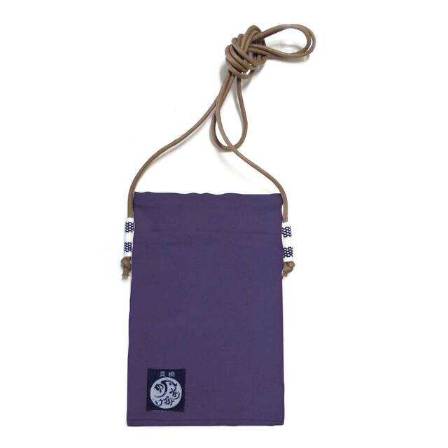 【UPCYCLE】帆前掛け生地 スマホショルダー 商品サイズ: 12.5×18.5cm