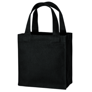 キャンバススクエアトート (XS) ナイトブラック 約160×165×80mm 2L