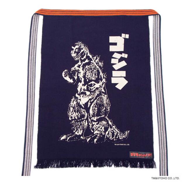 日本製 コラボ商品 前掛け プリント帆前掛け 『ゴジラ対haraKIRI