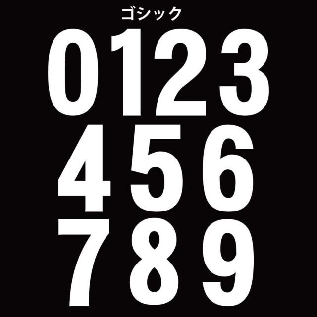 ナンバー　ゴシック