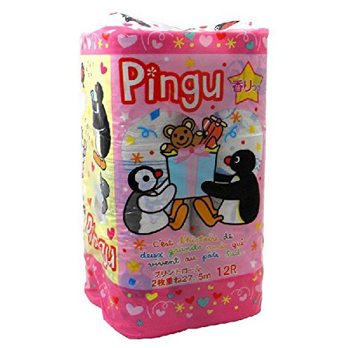 【送料別】 プリント トイレットペーパー 2枚重ね 12Rパック Pingu