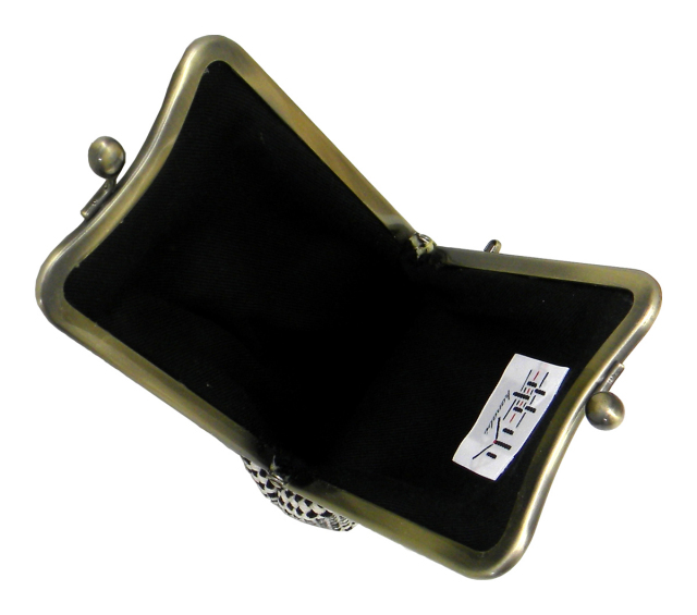 刺し子がま口縦型小物ケース