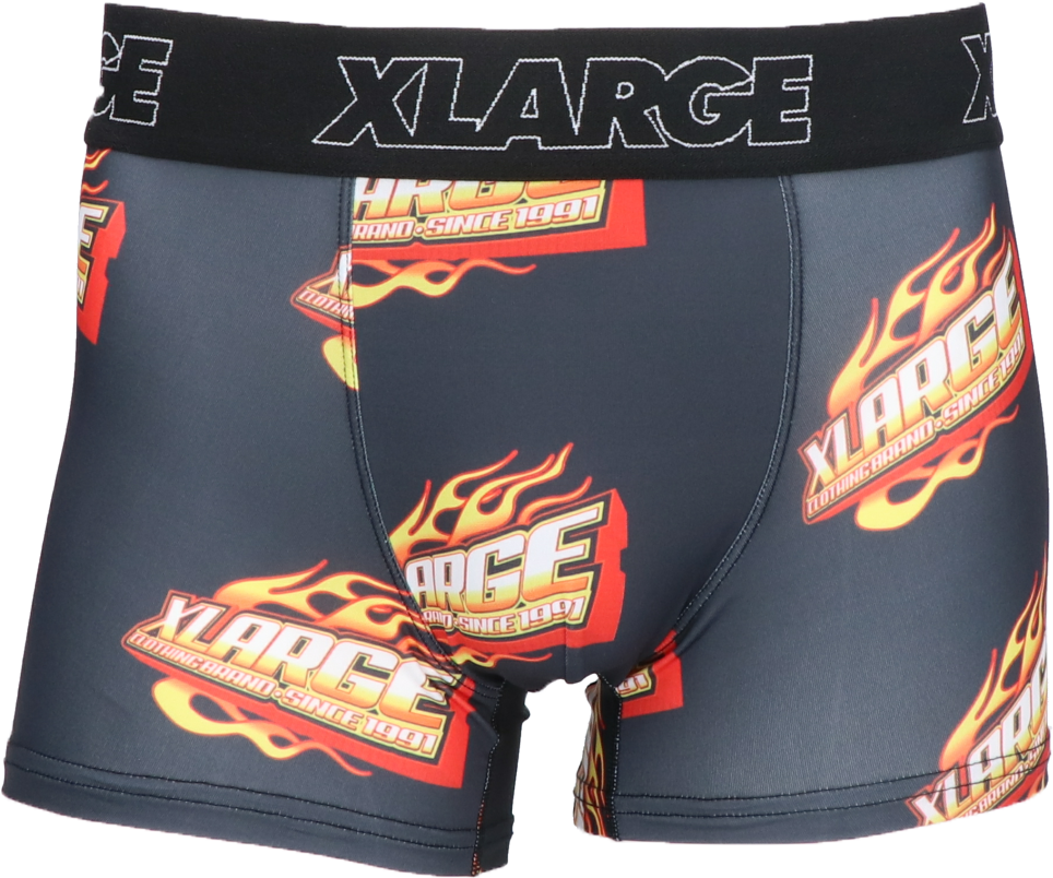 X-LARGE(エクストララージ)/ Fire logo(BLACK)