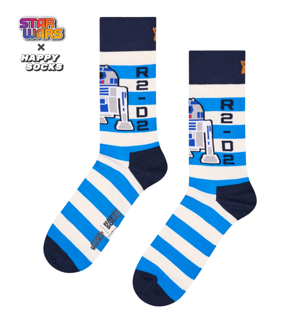 Happy Socks(ハッピーソックス)/STAR WARS クルー丈ソックス（スターウォーズ R2-D2）