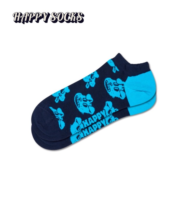 Happy Socks(ハッピーソックス)/スニーカー丈ソックス（DOG Blue）