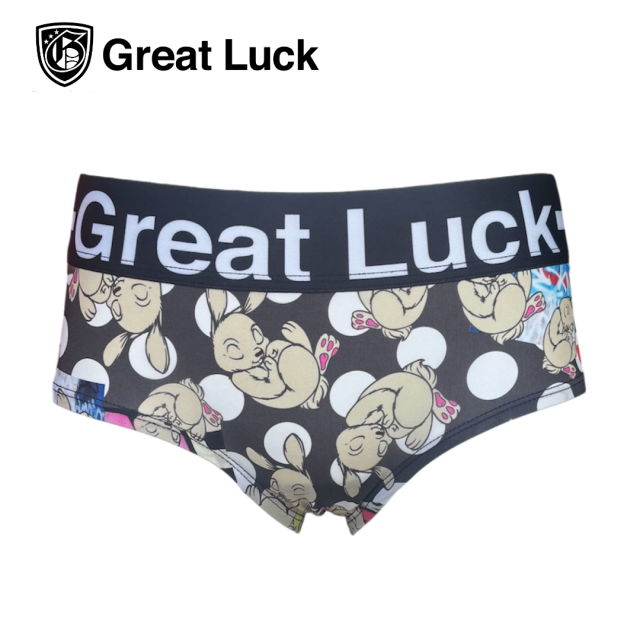 Great Luck(Designed in Japan)/ 【レディース】グレイトラック ラビットショーツ(BLACK WHITE)