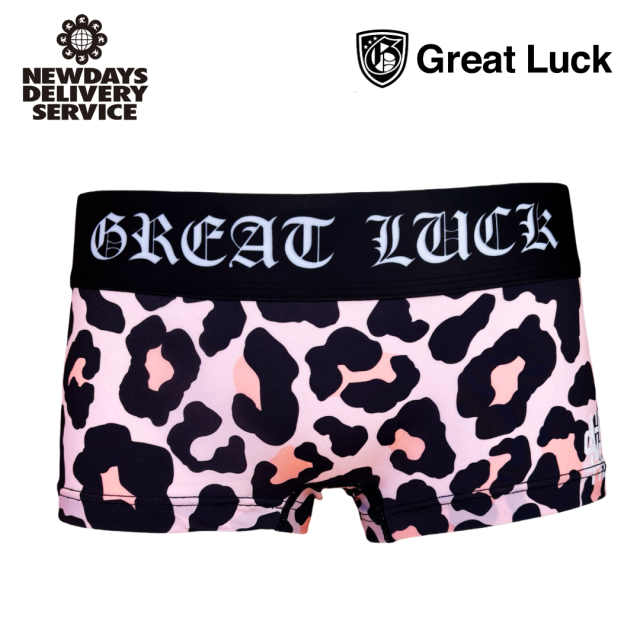 Great Luck(Designed in Japan）/ 【レディース】グレイトラック  Leopard柄（ピンクベージュ）