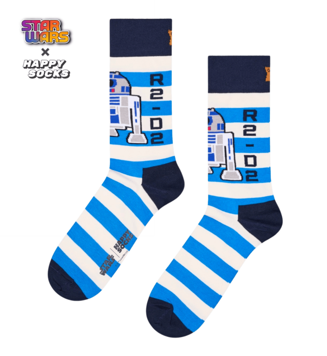 Happy Socks(ハッピーソックス)/STAR WARS クルー丈ソックス（スターウォーズ R2-D2）