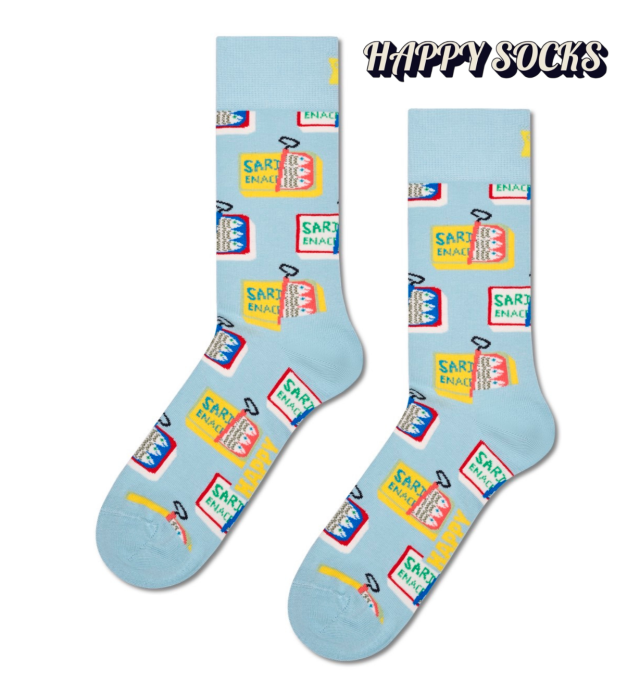 Happy Socks(ハッピーソックス)/クルー丈ソックス（サーディン）