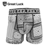 Great Luck(Designed in Japan）/グレイトラック バンダナ(WHITE BLACK)