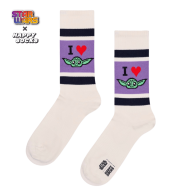 Happy Socks(ハッピーソックス)/STAR WARS スポーツソックス（スターウォーズ I LOVE GROGU）
