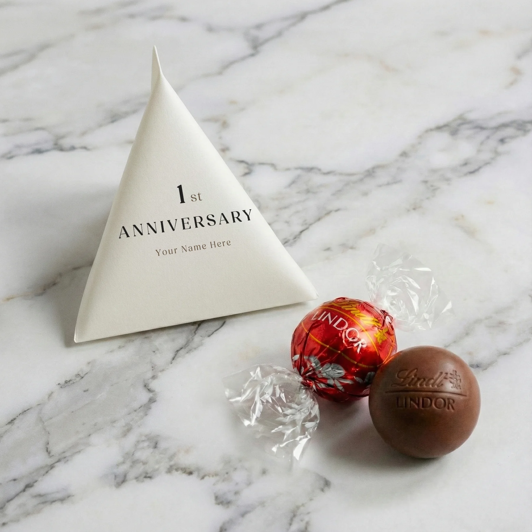 リンツチョコレート 周年記念用パッケージ 50個【名入れ】【Anniversary】【プチギフト】【ノベルティ】